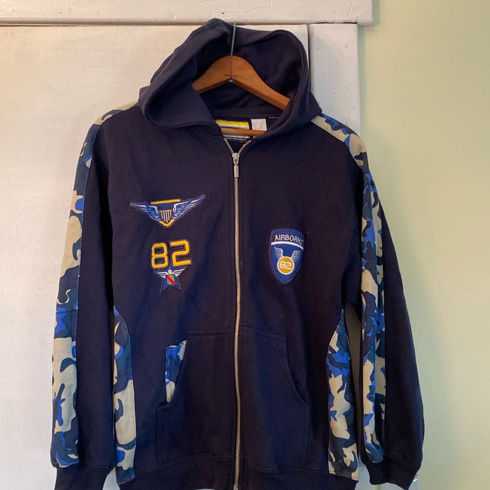 Cotton Stretch Unisex Embroidered Zip Down Hoodie Has Matching Pants Separately